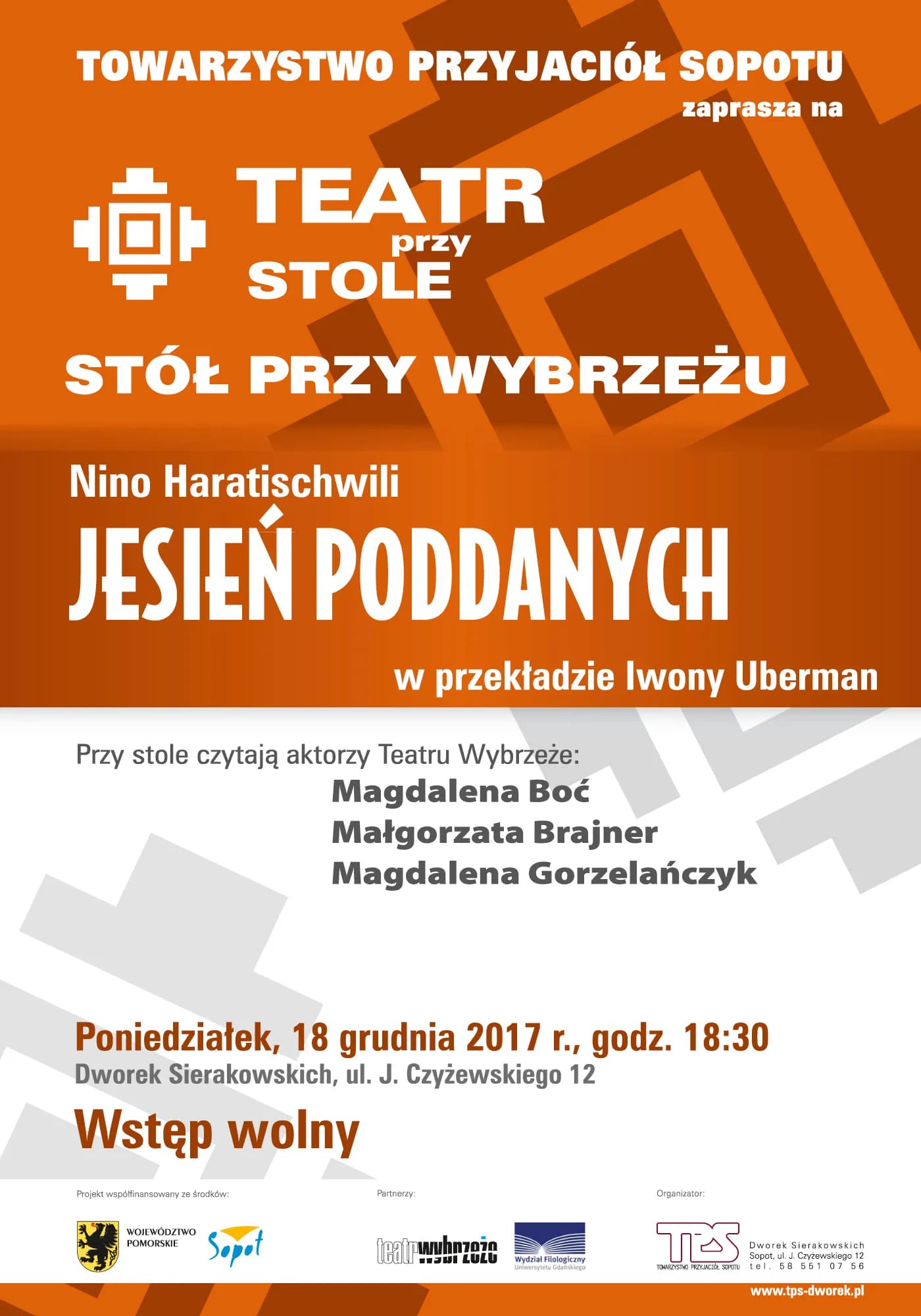 Dwunasta odsłona projektu Teatr przy Stole/Stół przy Wybrzeżu